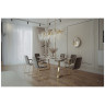 Керамические столы Селена 1 140х80х77 белый мрамор / золото