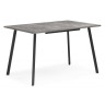 Деревянные столы Кортни 120 (160) x 80 бетон светлый / черный матовый