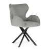 КАРЛАЙЛ стул кресло с обивкой танью велюр на металлическом каркасе, цвет антрацит