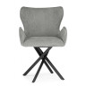 КАРЛАЙЛ стул кресло с обивкой танью велюр на металлическом каркасе, цвет антрацит