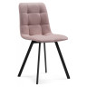 ЧИЛЛИ стул на металлическом каркасе с обивкой тканью велюр, цвет розовый