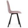 ЧИЛЛИ стул на металлическом каркасе с обивкой тканью велюр, цвет розовый