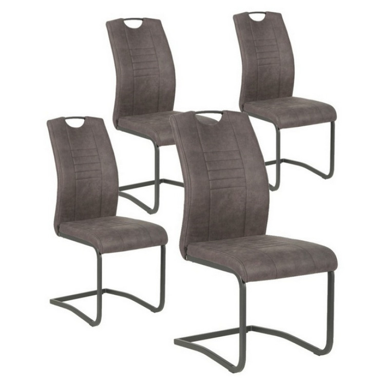 DC506T мягкие стулья для кухни с ручкой, обивка ткань со вставками из экокожи