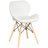 Стулья Набор 4 шт Стул обеденный DOBRIN BUTTERFLY, ножки светлый бук, цвет сиденья белый