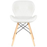 Стулья Набор 4 шт Стул обеденный DOBRIN BUTTERFLY, ножки светлый бук, цвет сиденья белый