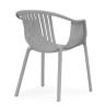 Стул-кресло пластиковый БОРКАС для дома и дачи, цвет серый