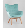 Мягкие кресла Манго мятное обивка вельвет с деревянными ножками