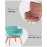 Мягкие кресла Манго мятное обивка вельвет с деревянными ножками
