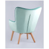 Мягкие кресла Манго мятное обивка вельвет с деревянными ножками