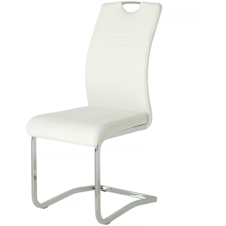 Стул DC506 с обивкой экокожей, цвет белый