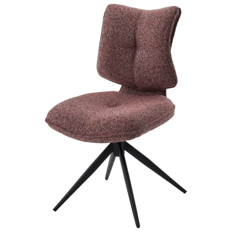 Металлические стулья DISAUR (не для продажи на маркетплейсах) Стул ДЕЛИ (DELI) 360 град, цвет БРУСНИЧНЫЙ H300126-9 , ткань / ЧЕРНЫЙ каркас, ®DISAUR