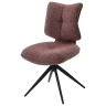 Металлические стулья DISAUR (не для продажи на маркетплейсах) Стул ДЕЛИ (DELI) 360 град, цвет БРУСНИЧНЫЙ H300126-9 , ткань / ЧЕРНЫЙ каркас, ®DISAUR