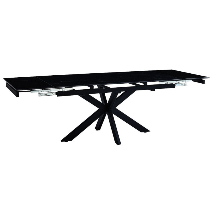 Керамические столы Стол керамический VENECJA Shashi black 160-240*90, каркас черный