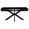Керамические столы Стол керамический VENECJA Shashi black 160-240*90, каркас черный