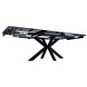Керамические столы Стол керамический VENECJA Shashi black 160-240*90, каркас черный
