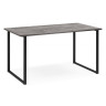 Деревянные столы ЛИМАН 140 х 80 бетон светлый / черный матовый