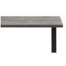 Деревянные столы ЛИМАН 140 х 80 бетон светлый / черный матовый