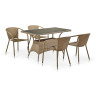 Комплект плетеной мебели T198A/Y137C-W53 Brown 4Pcs