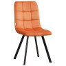 Стулья C919/DC809 Стул мягкий, ТЕРРАКОТОВЫЙ#h43 велюр, каркас металл черный КВАДРАТ