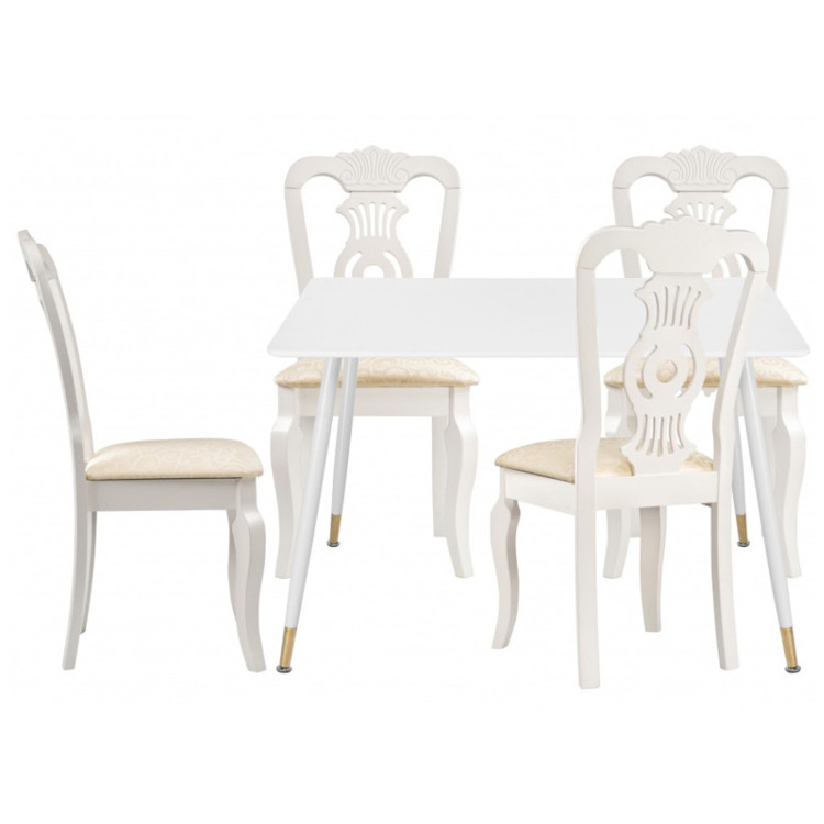 ЭРНОЛ обеденная группа с резными стульями ЭРНОЛ обеденная группа с резными стульями