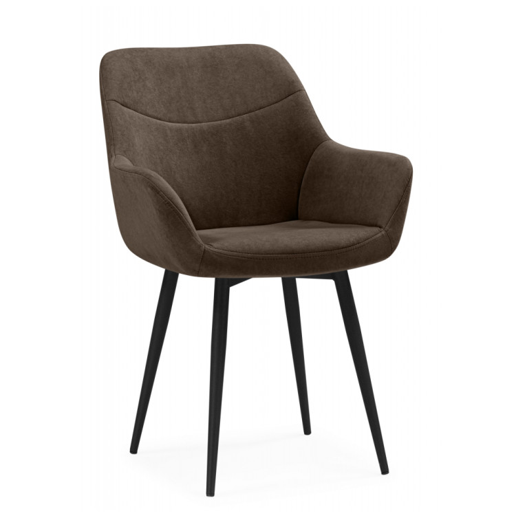 Стулья на металлокаркасе Флюид коричневый (glory 08) / черный