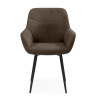 Стулья на металлокаркасе Флюид коричневый (glory 08) / черный