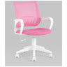 Офисные кресла офисное TopChairs ST-BASIC-W розовый крестовина пластик белый