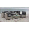 Диваны для дачи Плетеный модульный комплект YR822C Grey (подушка серая)
