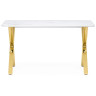 Керамические столы Селена 3 140х80х77 белый мрамор / золото