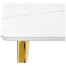 Керамические столы Селена 3 140х80х77 белый мрамор / золото