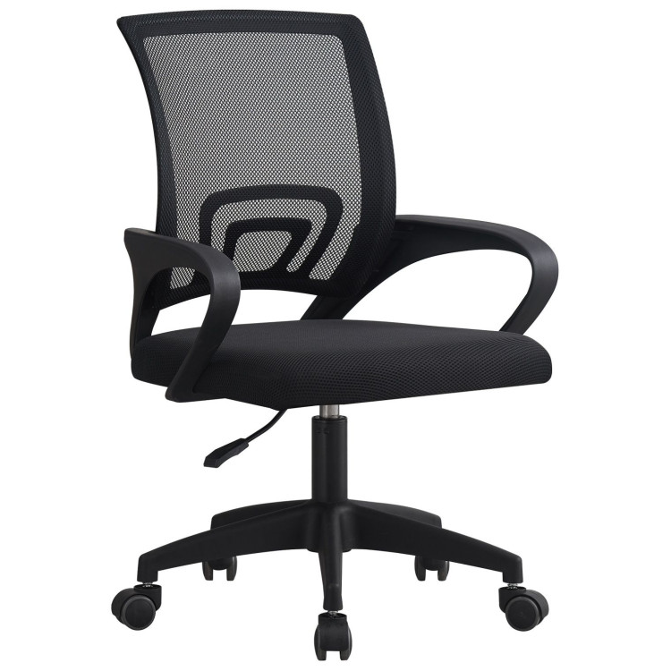 Офисные кресла DC453 Кресло офисное сетка/сиденье ЧЕРНЫЕ, крестовина пластик ЧЕРНЫЙ