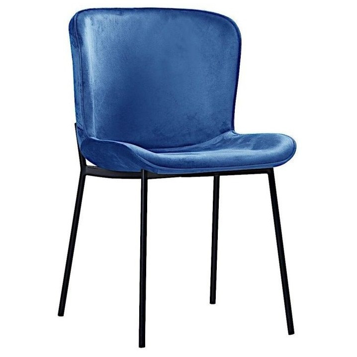 Стулья DC235 Стул мягкий, СИНИЙ велюр, каркас металл
