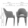 Стулья на металлокаркасе Vener light purple / black