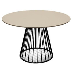 Пластиковые столы со столешницей круглой формы. SIRIUS 120 обеденный стол с пластиковой столешницей