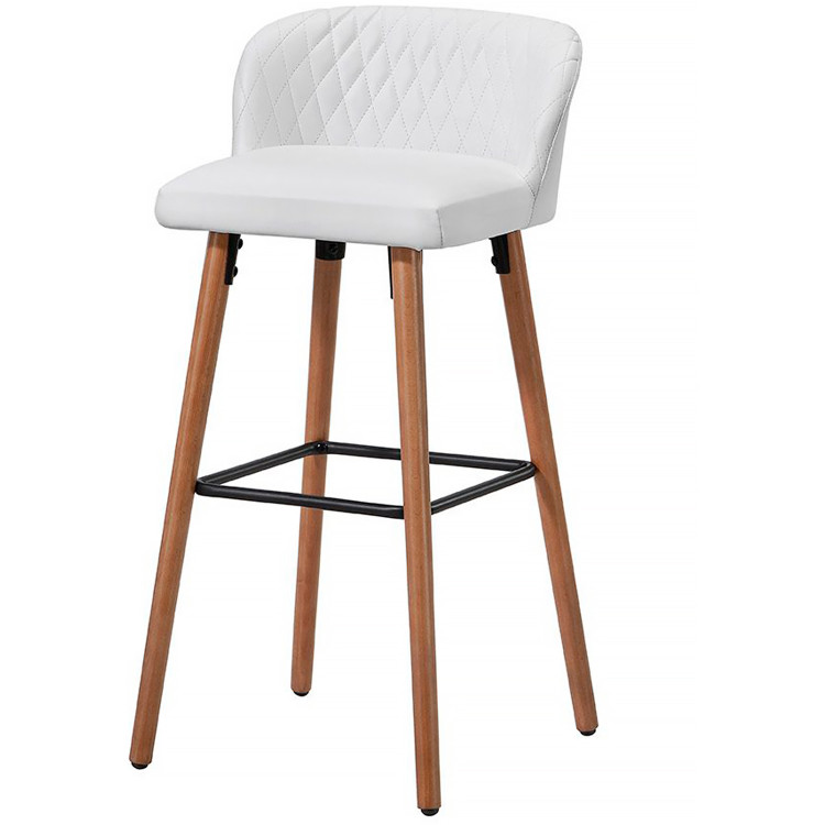 Барный стул ESF 2-169M-1 белый на деревянных ножках