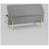 Дизайнерские банкетки Болейн с ящиком велюр серый ножки из металла цвет золото