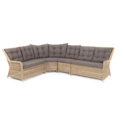 "Бергамо" модульный диван из ротанга, цвет соломенный