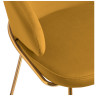 EMIL стул полукресло с велюровой обивкой на золотом каркасе