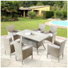 Садовые обеденные группы Комплект плетеной мебели AFM-195-6Pcs Beige (6+1)
