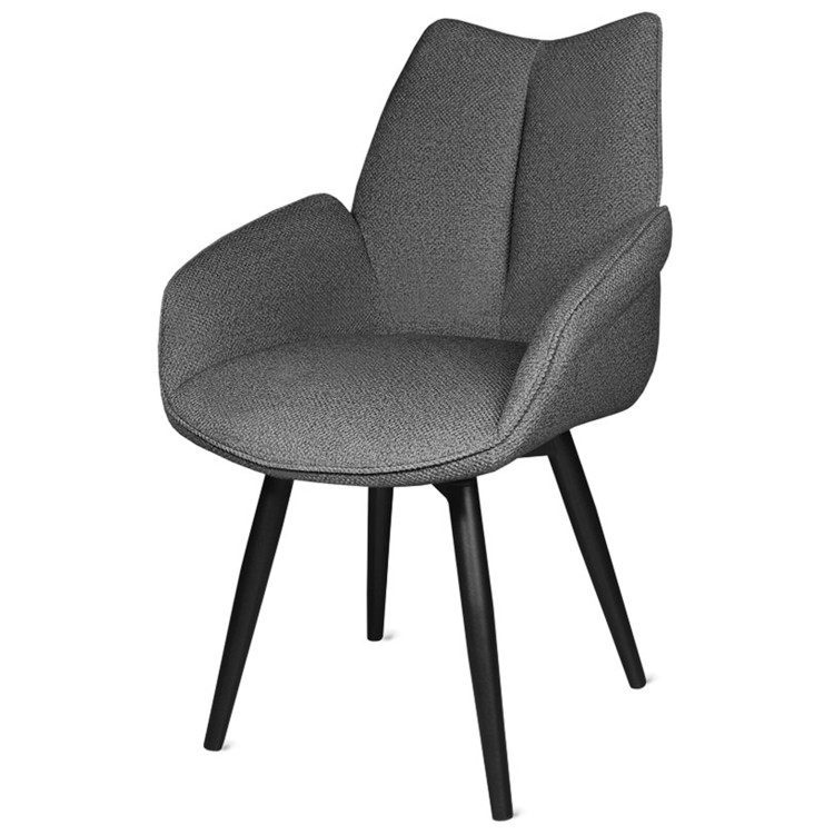 DUVALL поворотный стул кресло с обивкой тканью букле