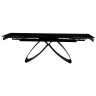Керамические столы DT888 Стол раскладной Shashi black, 160-240/90*76, керамич. столеш, основ. металл черный