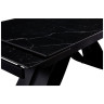 Керамические столы DT888 Стол раскладной Shashi black, 160-240/90*76, керамич. столеш, основ. металл черный