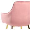 Стул-кресло DC835 Стул мягкий с подлокотниками, РОЗОВЫЙ#G62-86 велюр, каркас металл золото