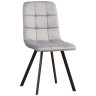 Стулья C919/DC809 Стул мягкий, СЕРЫЙ#h19 велюр, каркас металл черный КВАДРАТ