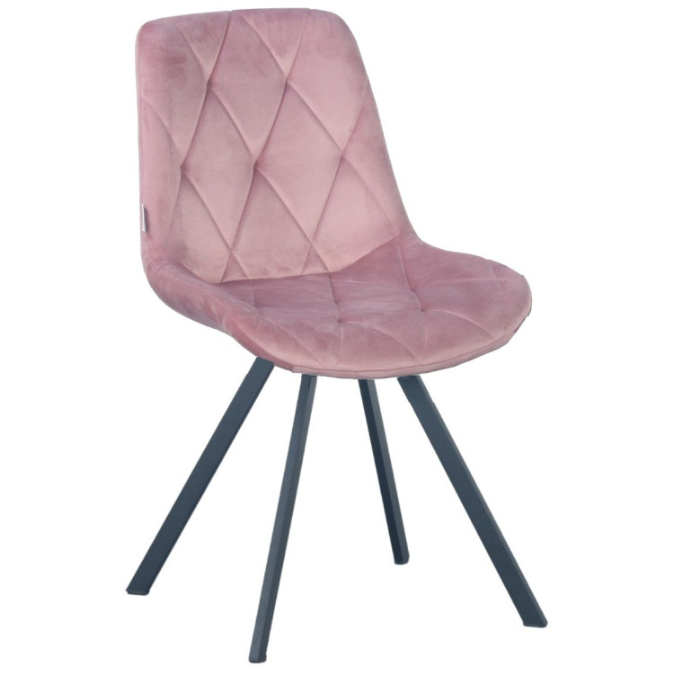 Стулья DC68 Стул мягкий поворотный, РОЗА#G62-78 велюр, каркас металл черный