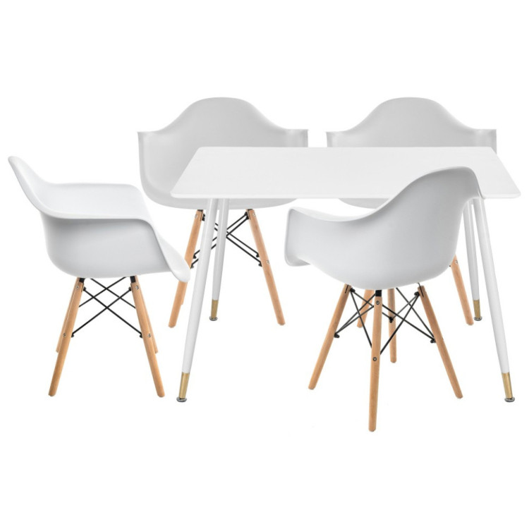 КУИБ обеденная группа с пластиковыми креслами белого цвета КУИБ обеденная группа с пластиковыми креслами белого цвета