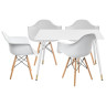 Обеденные группы КУИБ white / wood КУИБ обеденная группа с пластиковыми креслами белого цвета