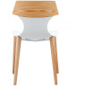 Белый пластиковый стул DC-S083 на деревянных ножках