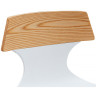 Белый пластиковый стул DC-S083 на деревянных ножках