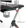 Игровые столы Стол для компьютера (для геймеров) Eureka R1 S с RGB подсветкой, чёрный